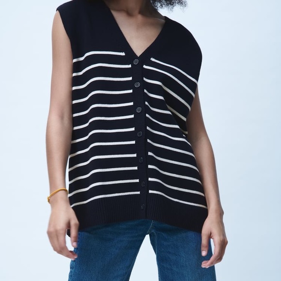 Zara striped knit vest - Picture 3 of 12